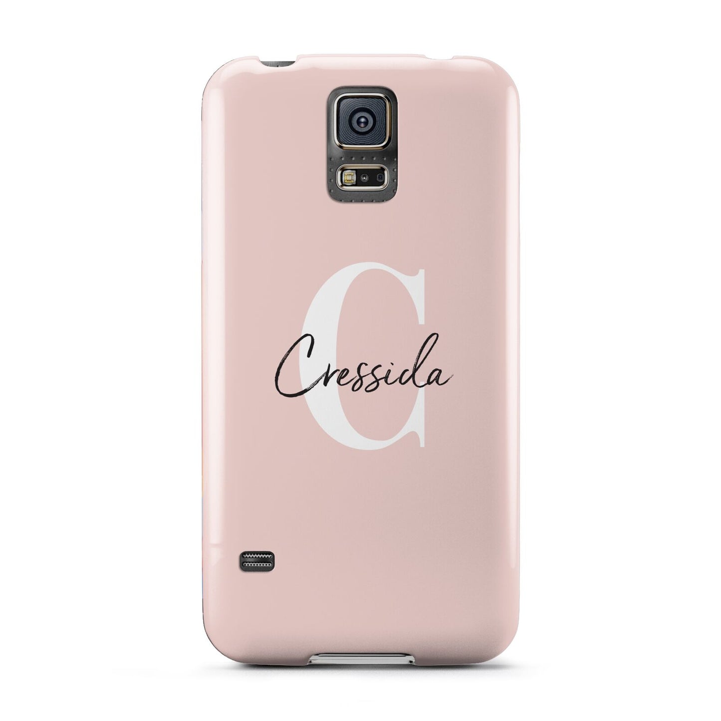Personalised Pink Name and Initial Samsung Galaxy S5 Case