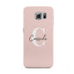 Personalised Pink Name and Initial Samsung Galaxy S6 Case