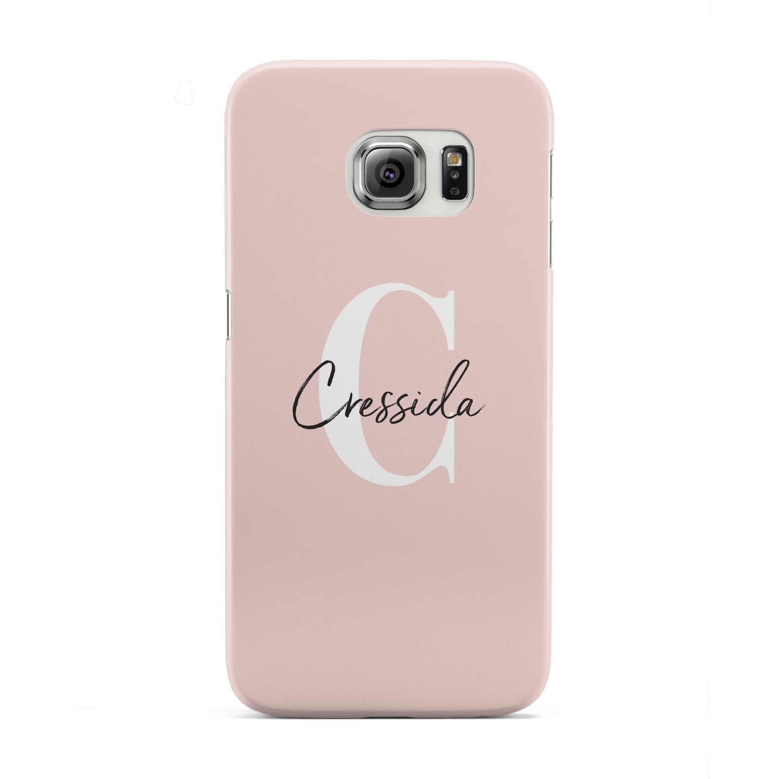 Personalised Pink Name and Initial Samsung Galaxy S6 Edge Case