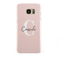 Personalised Pink Name and Initial Samsung Galaxy S7 Edge Case