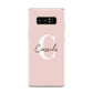 Personalised Pink Name and Initial Samsung Galaxy S8 Case