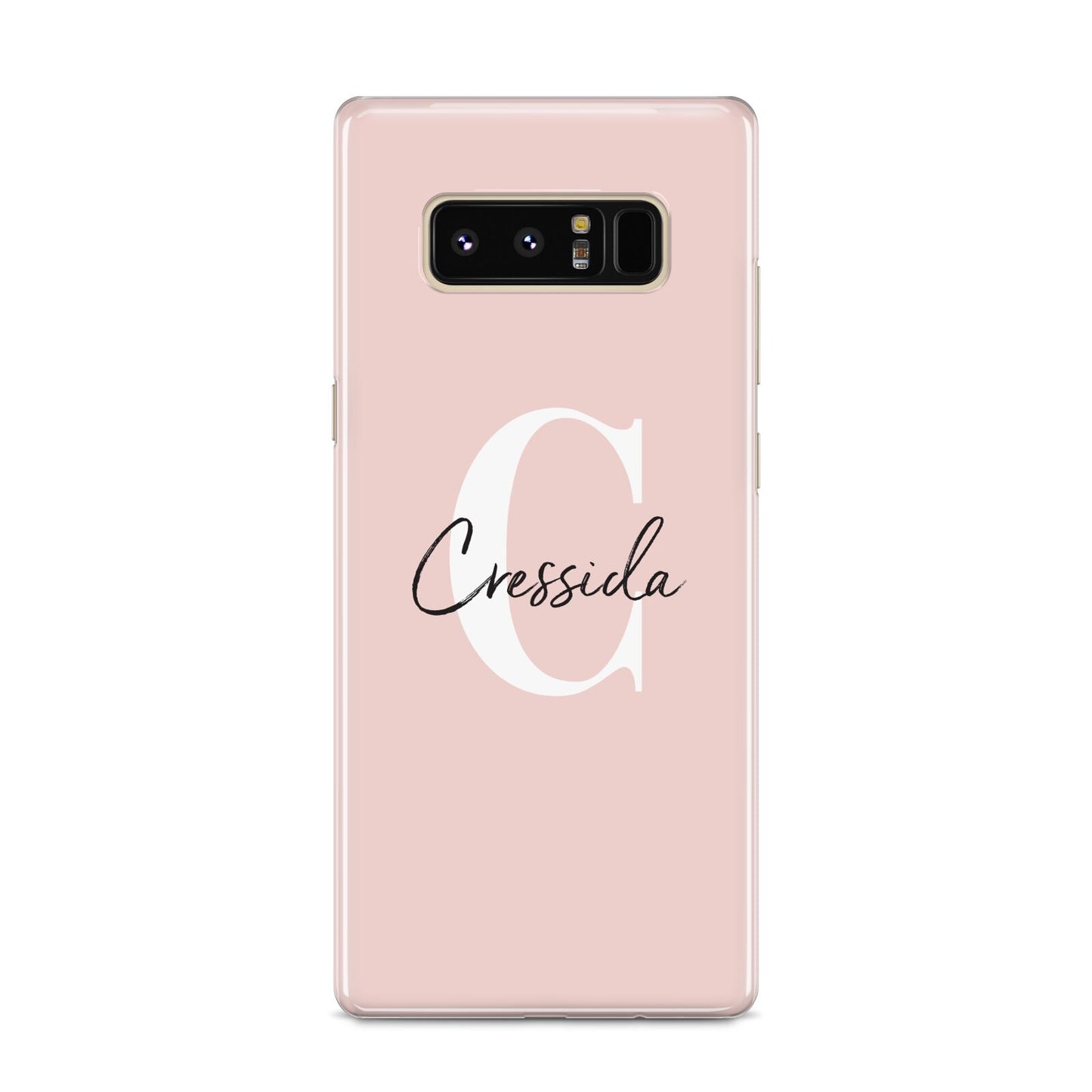 Personalised Pink Name and Initial Samsung Galaxy S8 Case