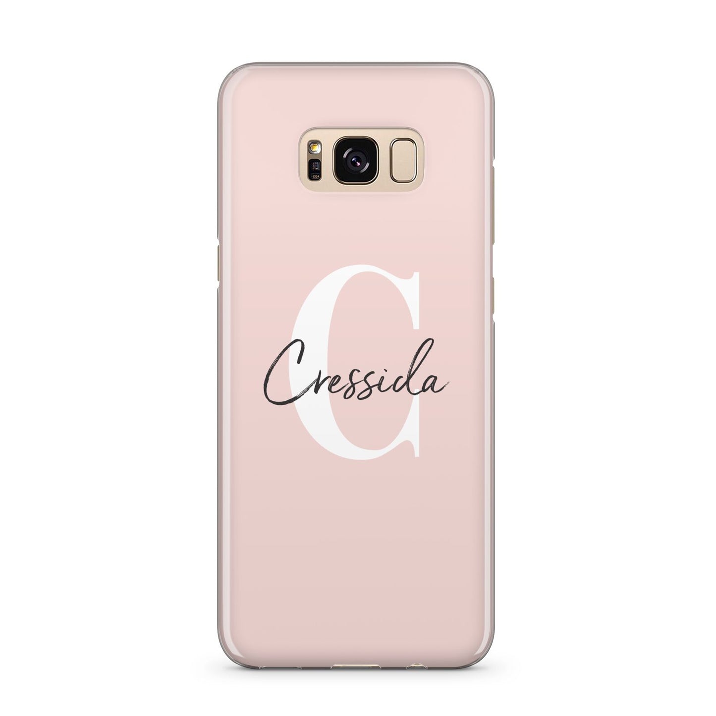 Personalised Pink Name and Initial Samsung Galaxy S8 Plus Case