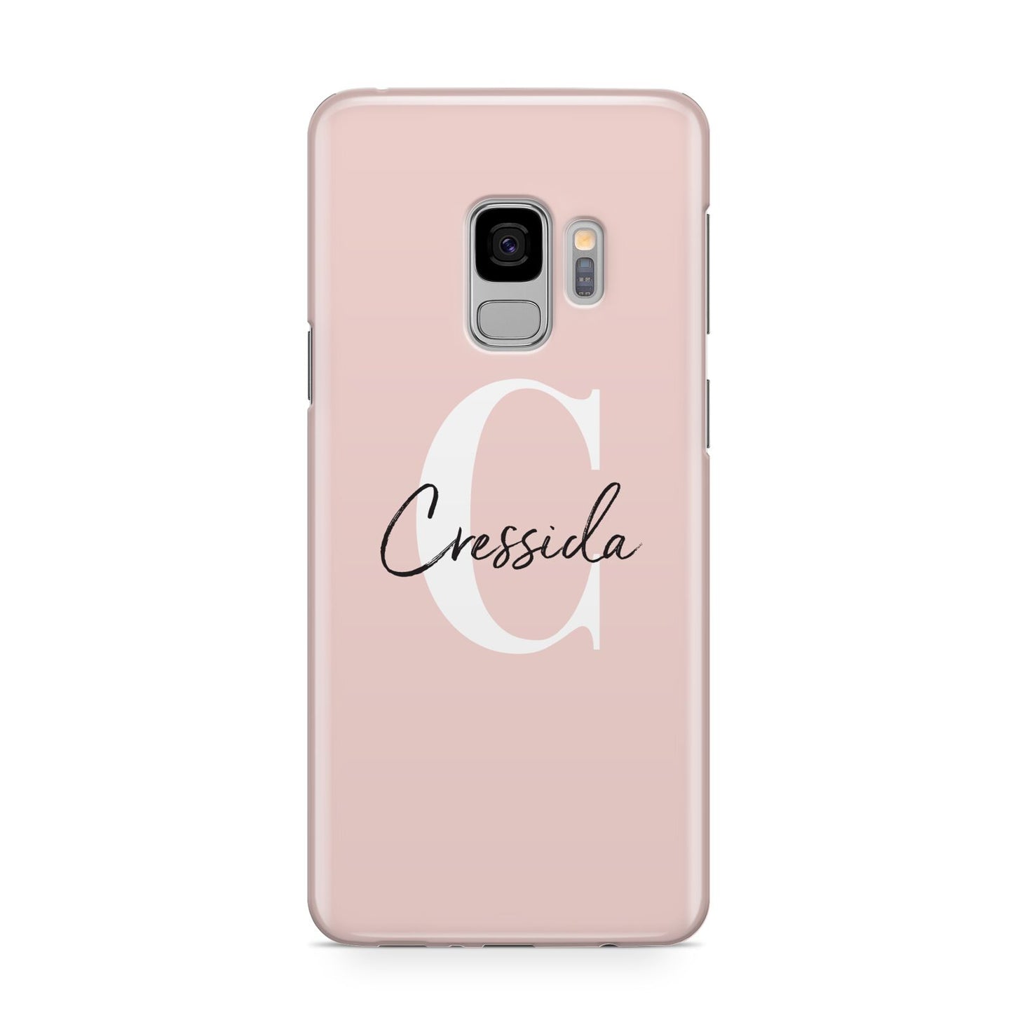 Personalised Pink Name and Initial Samsung Galaxy S9 Case