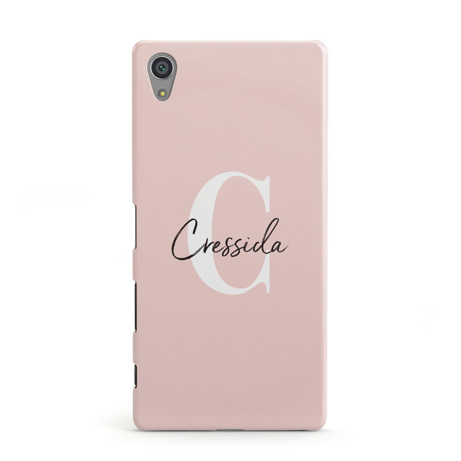Personalised Pink Name and Initial Sony Xperia Case