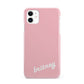 Personalised Pink Name iPhone 11 3D Snap Case