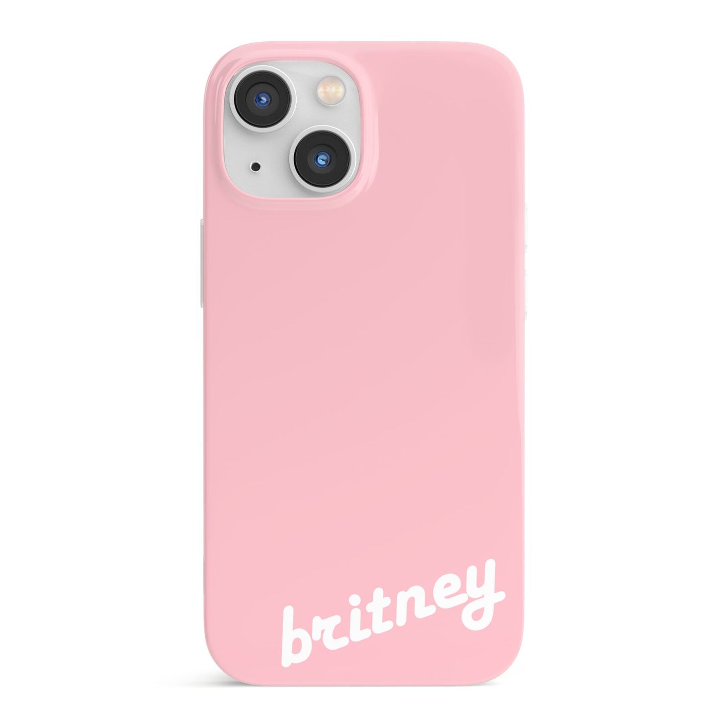 Personalised Pink Name iPhone 13 Mini Full Wrap 3D Snap Case