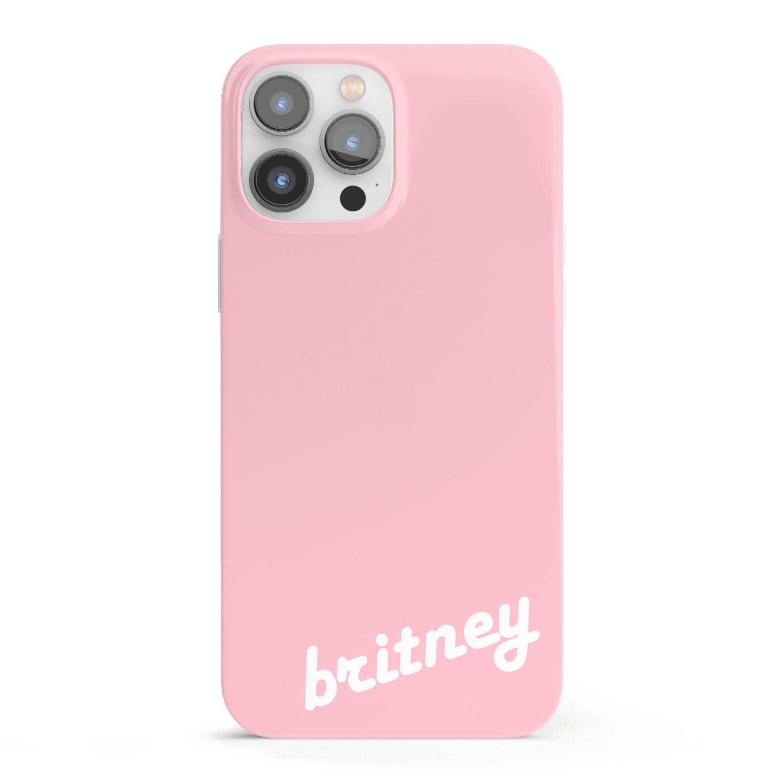 Personalised Pink Name iPhone 13 Pro Max Full Wrap 3D Snap Case