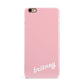 Personalised Pink Name iPhone 6 Plus 3D Snap Case on Gold Phone