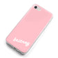 Personalised Pink Name iPhone 8 Bumper Case on Silver iPhone Alternative Image