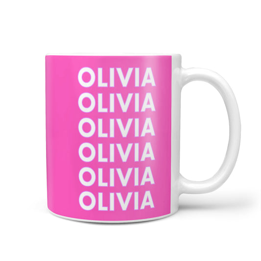 Personalised Pink Names 10oz Mug
