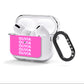 Personalised Pink Names AirPods Clear Case 3rd Gen Side Image