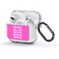Personalised Pink Names AirPods Glitter Case 3rd Gen Side Image