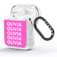Personalised Pink Names AirPods Glitter Case Side Image