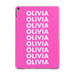Personalised Pink Names Apple iPad Grey Case