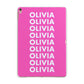 Personalised Pink Names Apple iPad Rose Gold Case