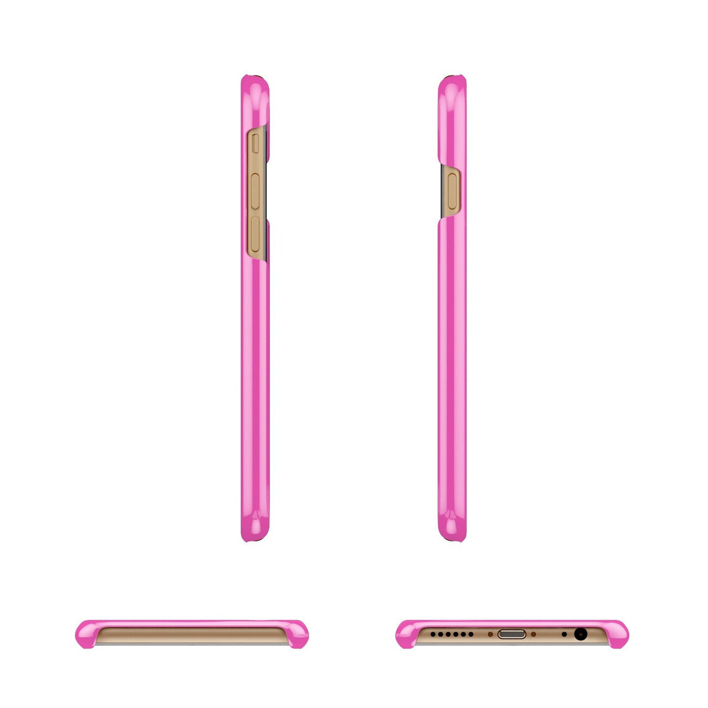 Personalised Pink Names Apple iPhone 6 3D Wrap Snap Case Angled Images