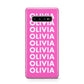 Personalised Pink Names Protective Samsung Galaxy Case