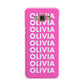 Personalised Pink Names Samsung Galaxy A8 Case