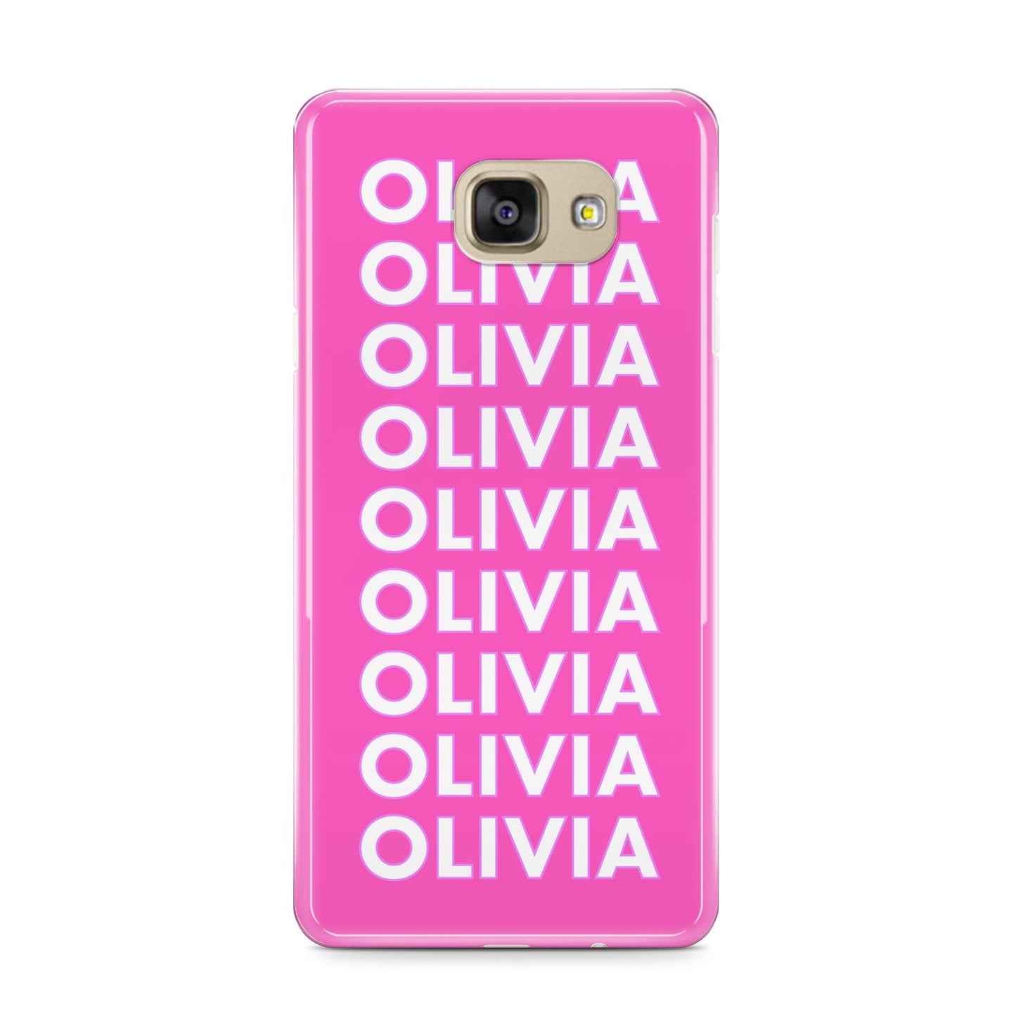 Personalised Pink Names Samsung Galaxy A9 2016 Case on gold phone