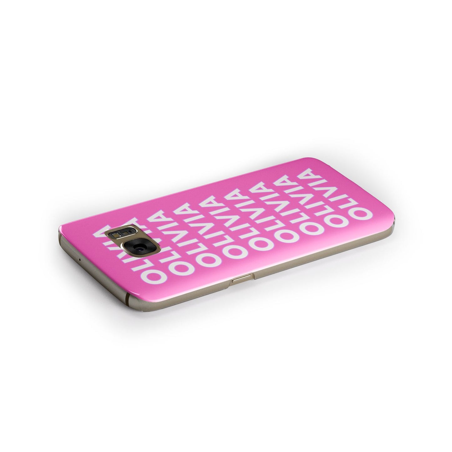 Personalised Pink Names Samsung Galaxy Case Side Close Up