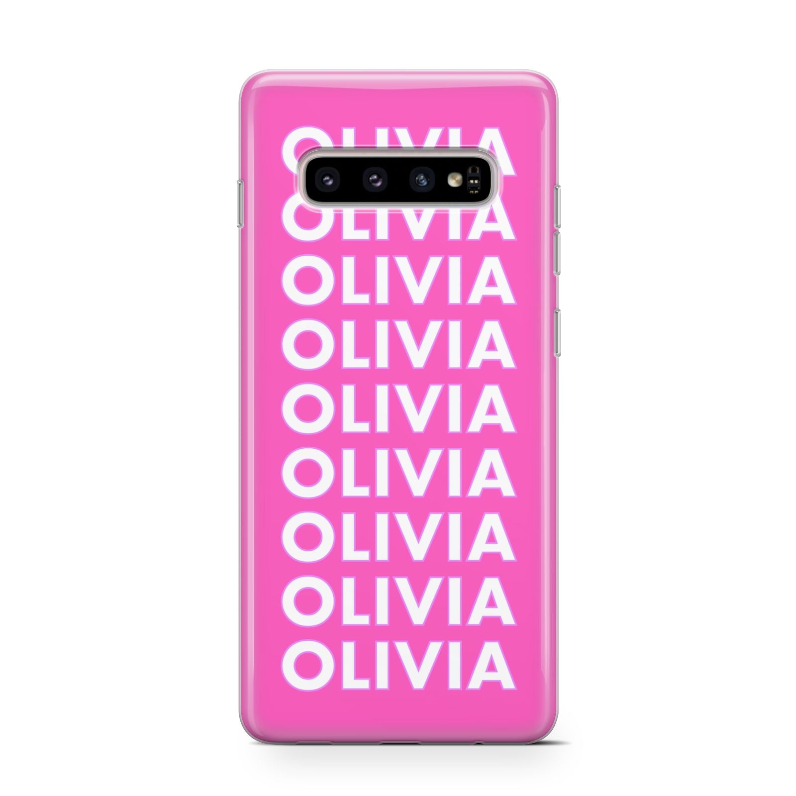 Personalised Pink Names Samsung Galaxy S10 Case