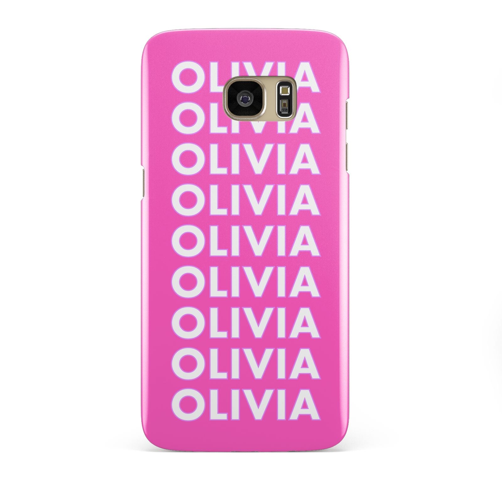 Personalised Pink Names Samsung Galaxy S7 Edge Case