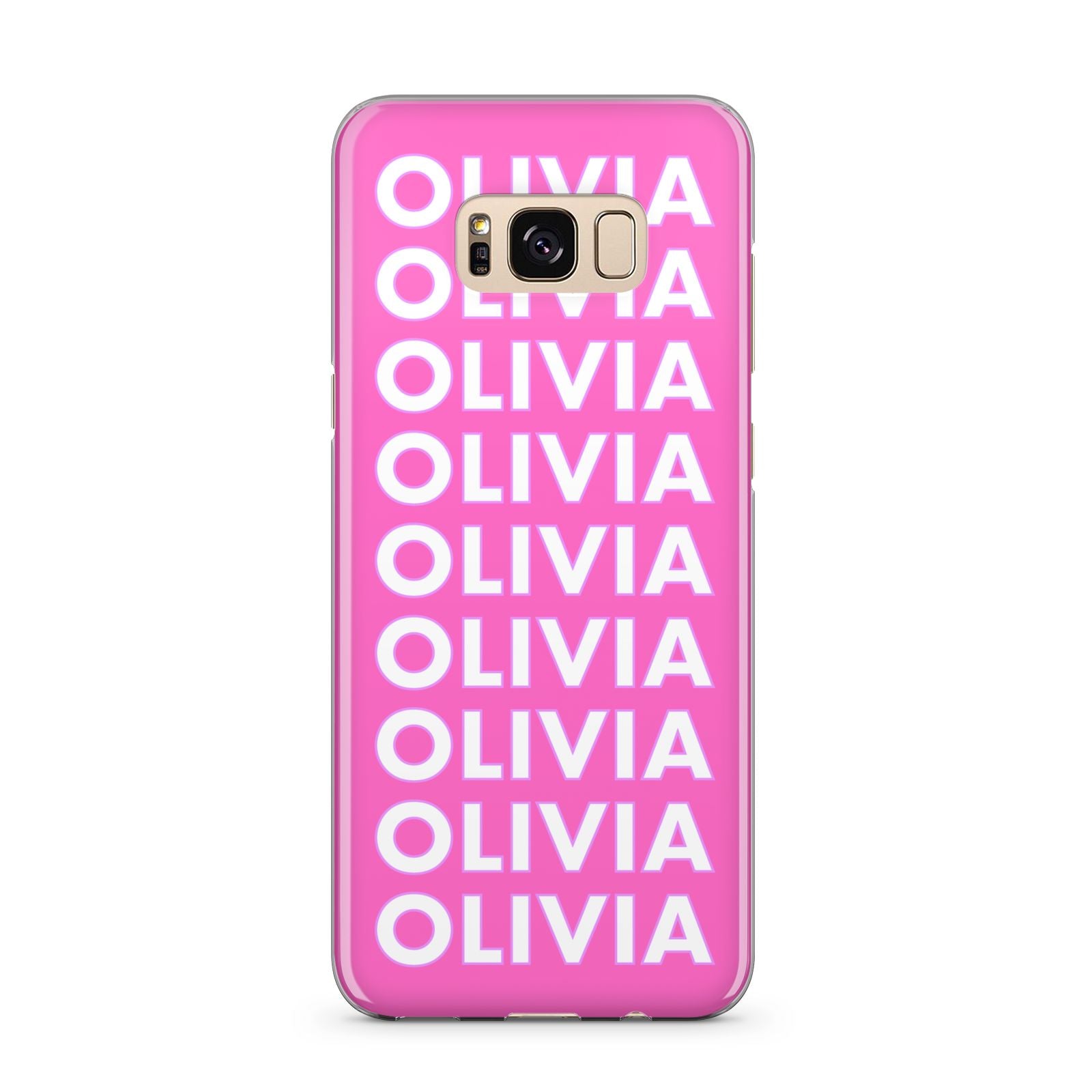 Personalised Pink Names Samsung Galaxy S8 Plus Case