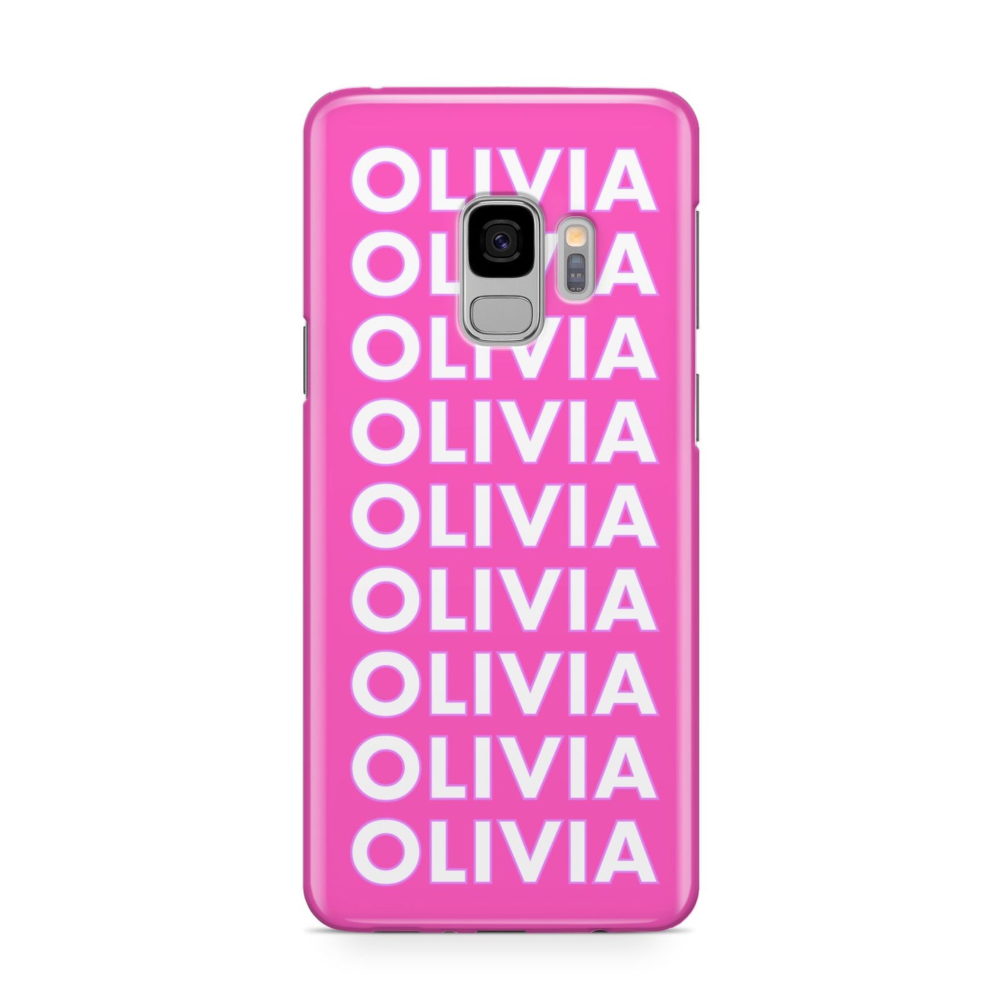 Personalised Pink Names Samsung Galaxy S9 Case