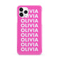 Personalised Pink Names iPhone 11 Pro 3D Snap Case