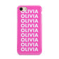 Personalised Pink Names iPhone 8 3D Tough Case on Gold Phone
