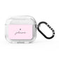 Personalised Pink Outline Name AirPods Glitter Case 3rd Gen