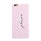 Personalised Pink Outline Name Apple iPhone 6 Plus 3D Tough Case