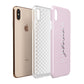 Personalised Pink Outline Name Apple iPhone Xs Max 3D Tough Case Expanded View