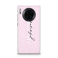 Personalised Pink Outline Name Huawei Mate 30 Pro Phone Case