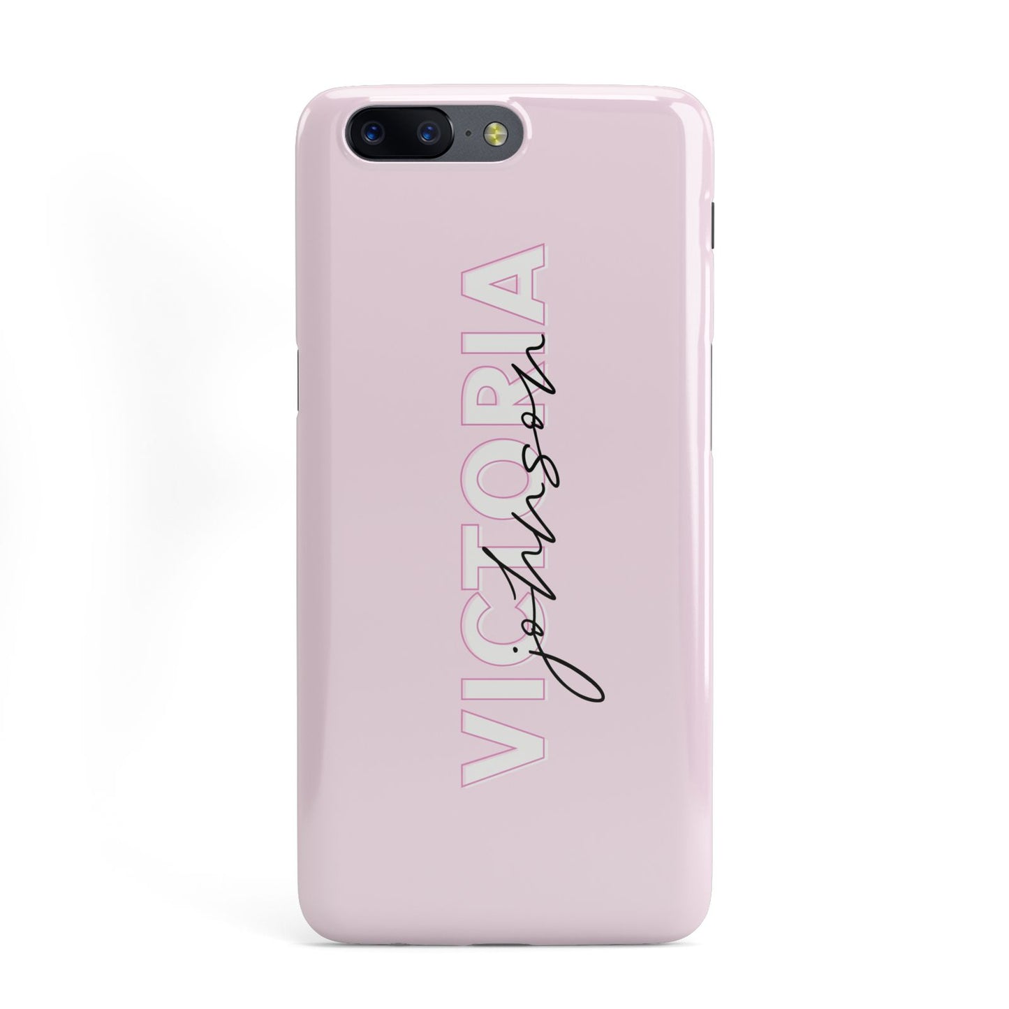 Personalised Pink Outline Name OnePlus Case