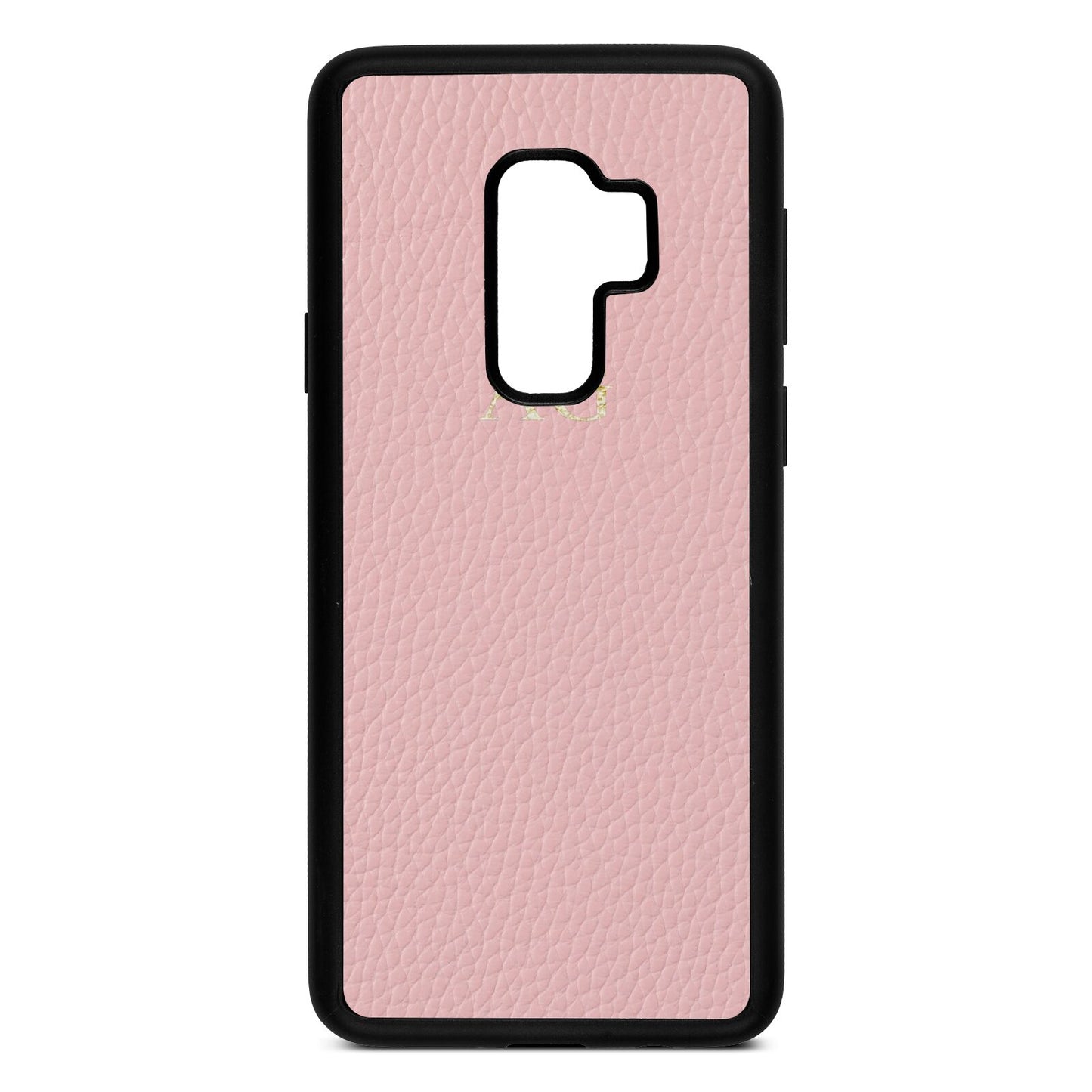 Personalised Pink Pebble Leather Samsung S9 Plus Case