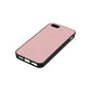 Personalised Pink Pebble Leather iPhone 5 Case Side Angle