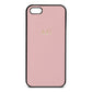Personalised Pink Pebble Leather iPhone 5 Case