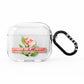 Personalised Pink Peony AirPods Clear Case 3rd Gen