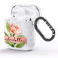 Personalised Pink Peony AirPods Glitter Case Side Image