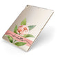 Personalised Pink Peony Apple iPad Case on Gold iPad Side View