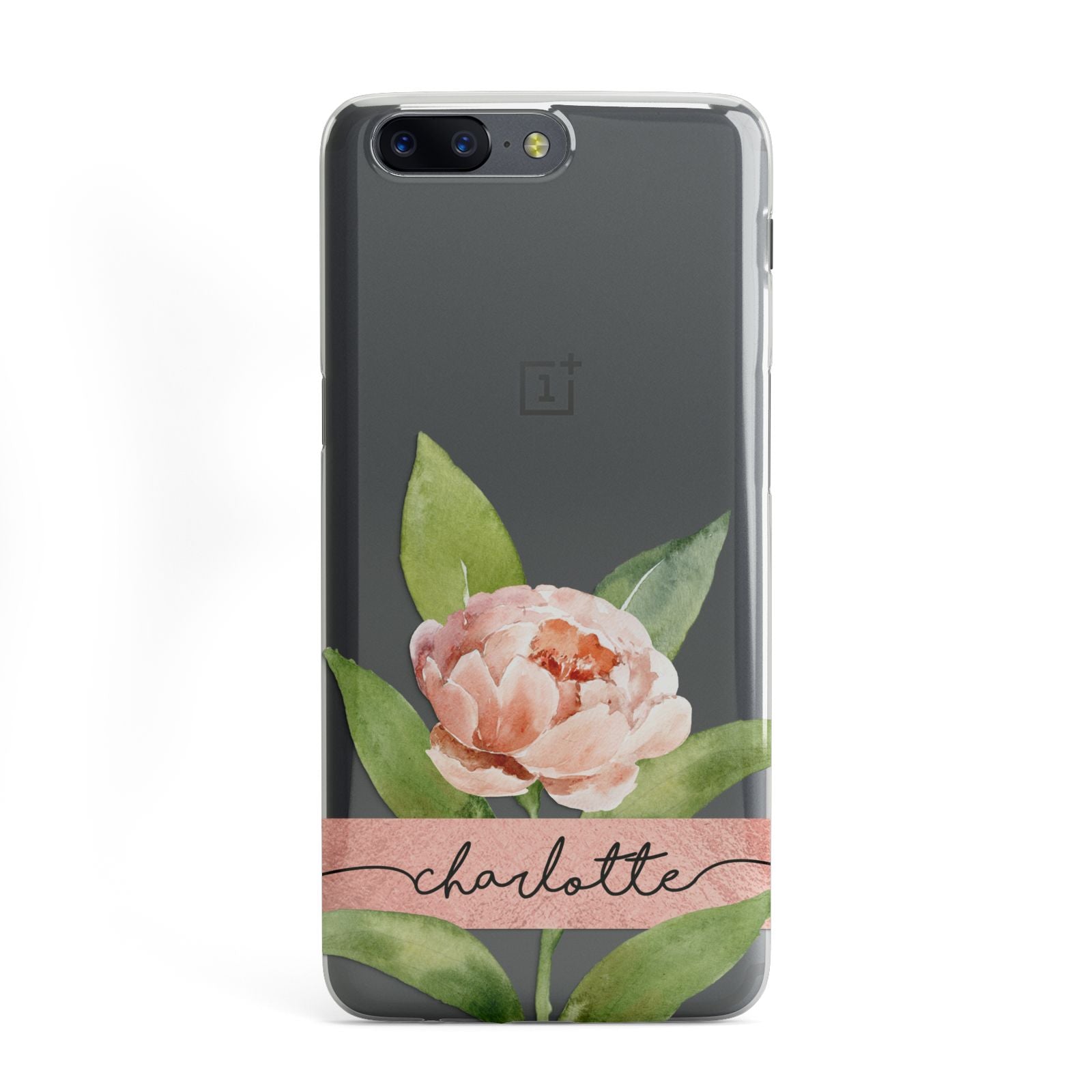 Personalised Pink Peony OnePlus Case