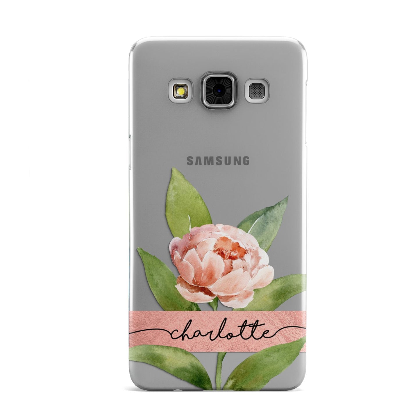 Personalised Pink Peony Samsung Galaxy A3 Case