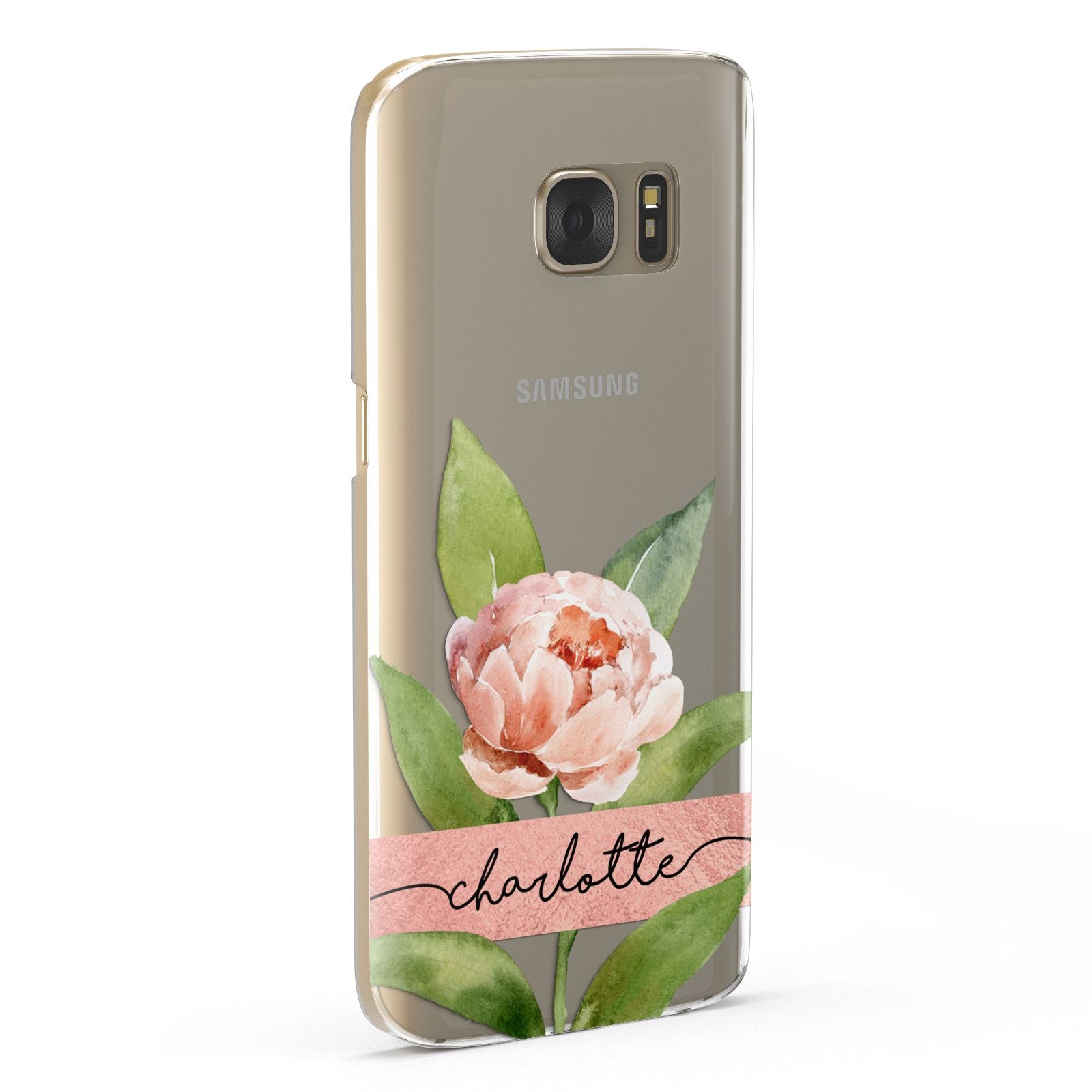 Personalised Pink Peony Samsung Galaxy Case Fourty Five Degrees