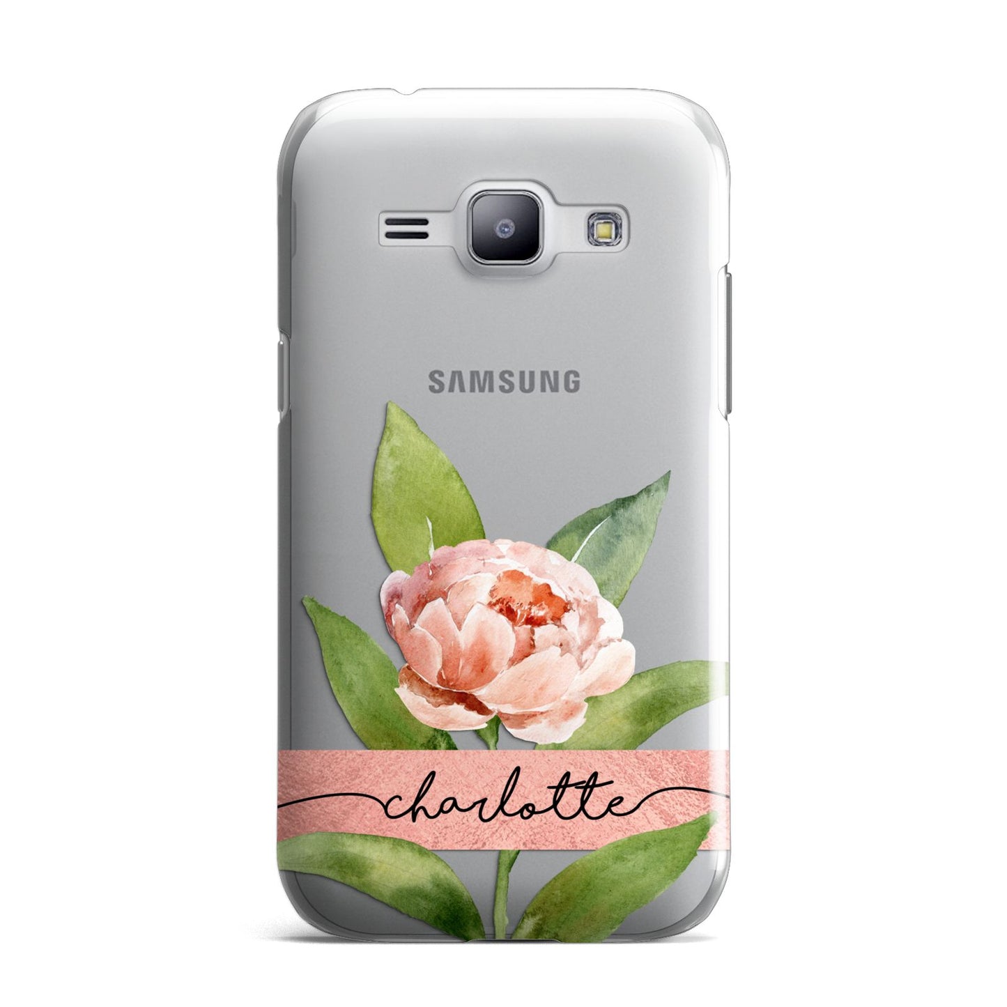 Personalised Pink Peony Samsung Galaxy J1 2015 Case