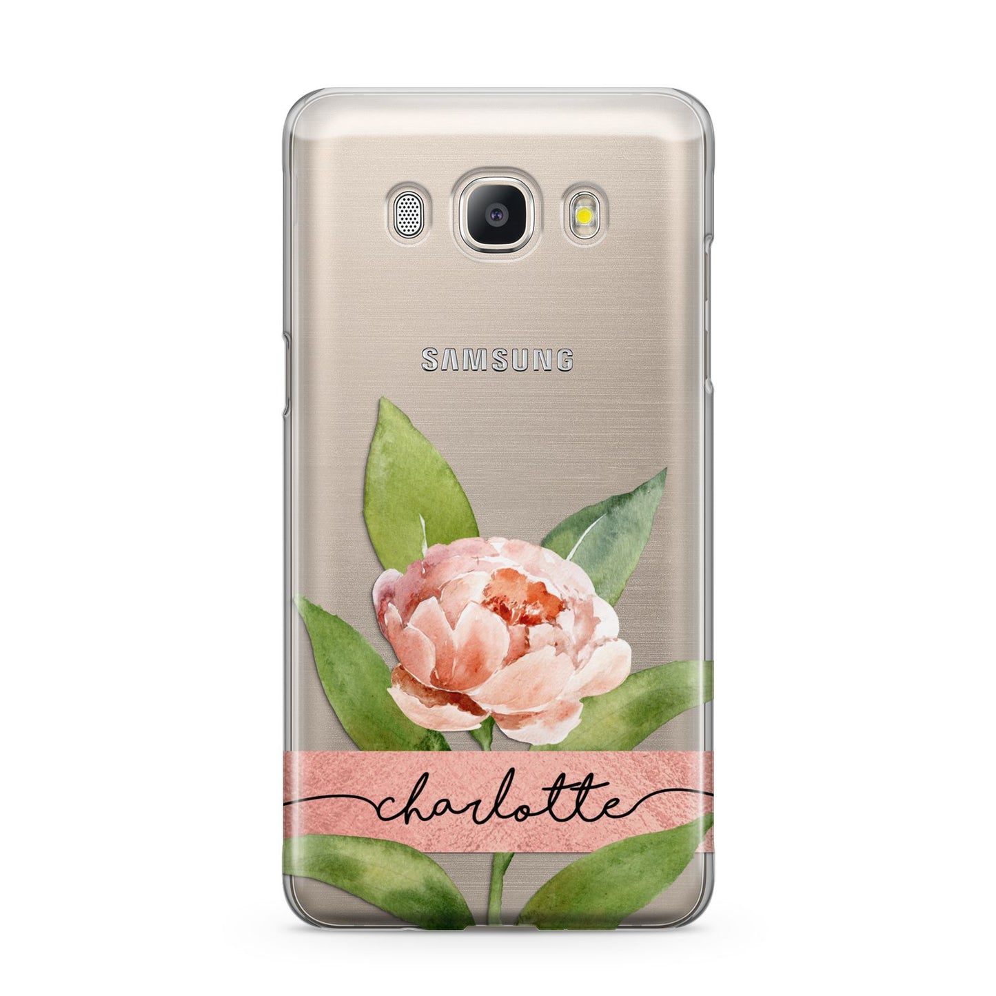 Personalised Pink Peony Samsung Galaxy J5 2016 Case