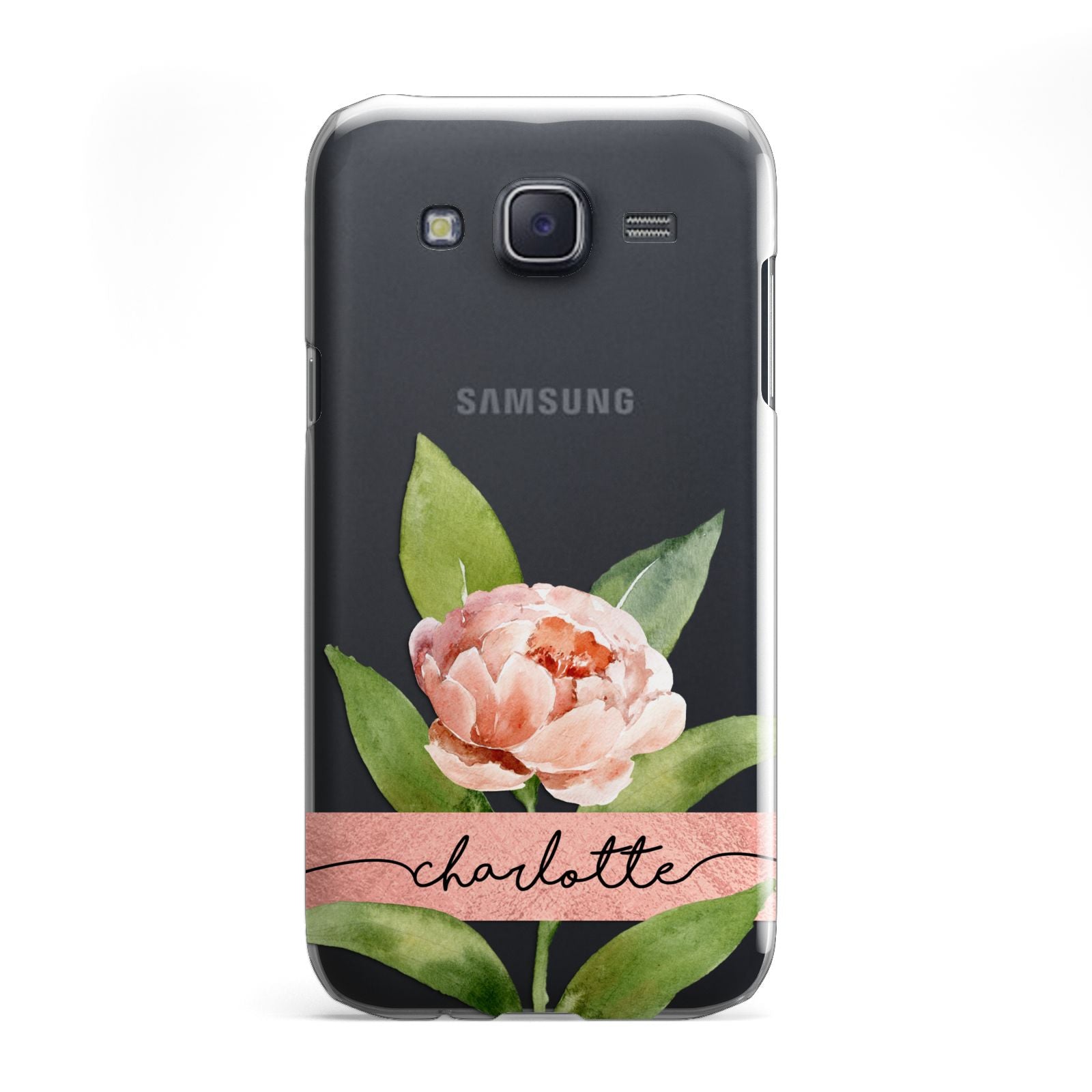 Personalised Pink Peony Samsung Galaxy J5 Case