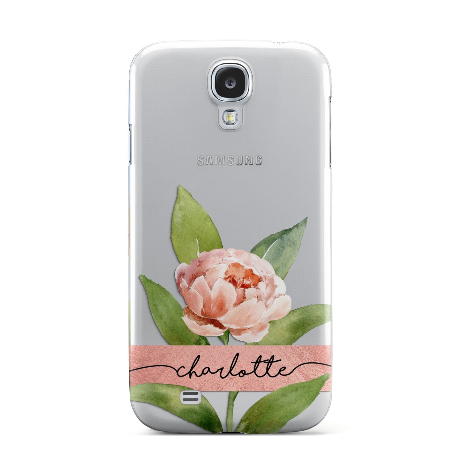 Personalised Pink Peony Samsung Galaxy S4 Case
