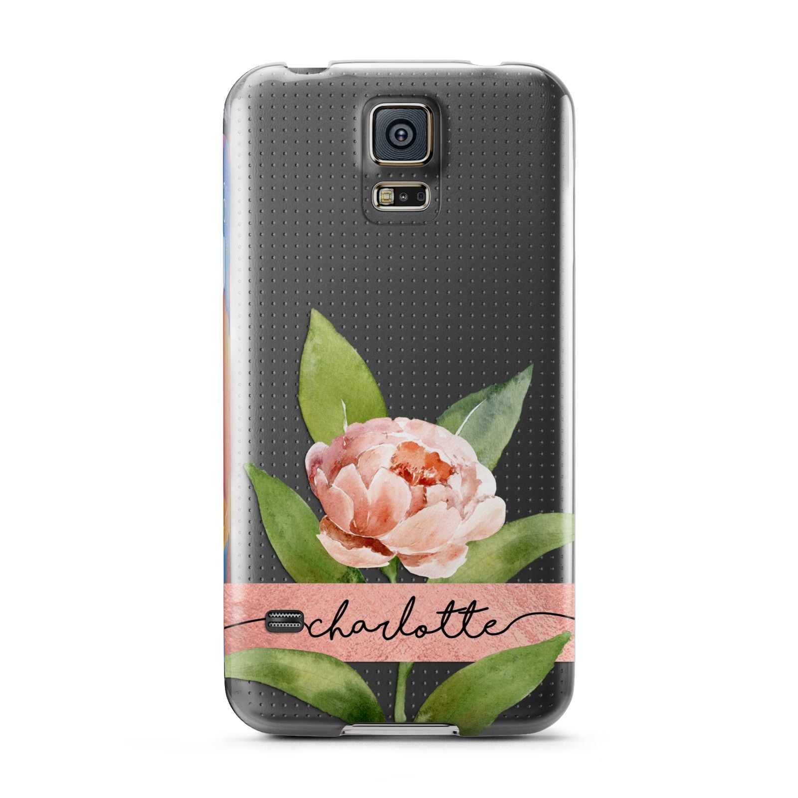 Personalised Pink Peony Samsung Galaxy S5 Case
